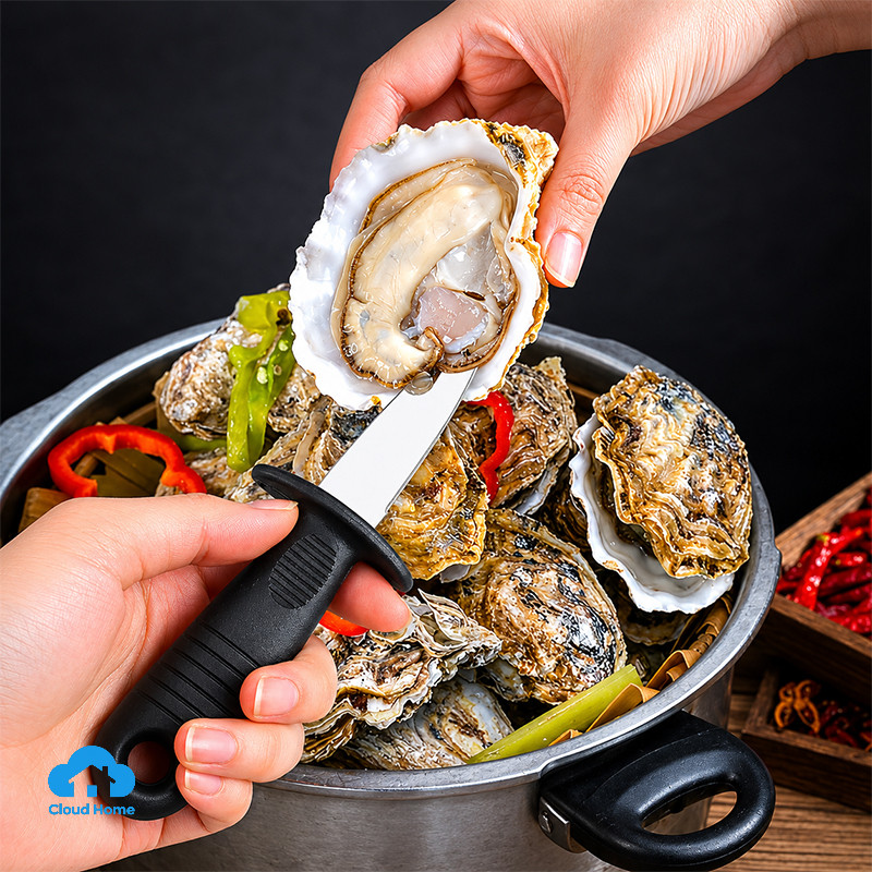 🌤️COD🌤️ Dao Tách Vỏ Hàu, Hải Sản Tiện Dụng Tách Sò Mở Vỏ Hải Sản Tiện Lợi,Dao mở vỏ hàu bằng thép không gỉ.