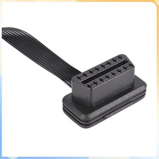 (COD) Flat 16Pin ELM327 OBD2 Nam Sang Dual Nữ Y Splitter Khuỷu Tay Nối Dài Cáp Dẫn