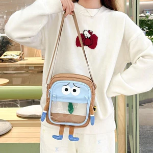 Hầu hết lời khen ngợi [Phiên bản chính hãng] SpongeBob SquarePants Biqibao Resident Series Túi đeo chéo vui nhộn Xấu xí Dễ thương Túi đeo chéo nàng tiên cá Biyelu không yêu thương * * -