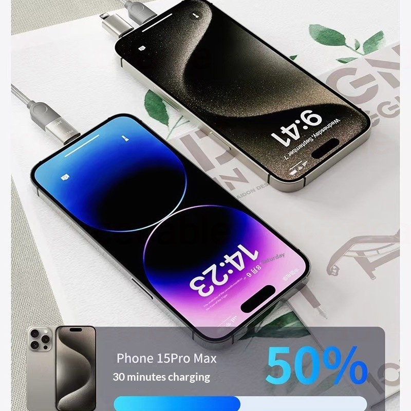 Cáp dữ liệu từ tính 4 trong 1 USB / Type C sang Type C / IOS PD240W Cáp dữ liệu dệt Nylon siêu nhanh Cáp dữ liệu từ tính có thể đảo ngược cho iOS / Android