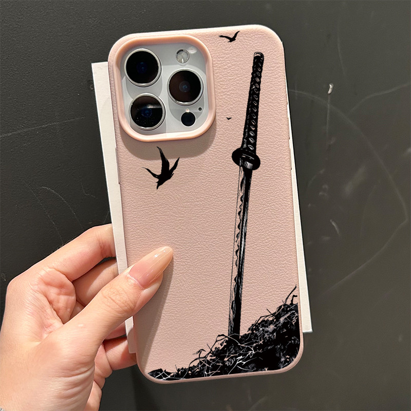 Ốp lưng cho iPhone 17 16 Pro Max 15 14 13 12 11 Samurai Sword Silhouette