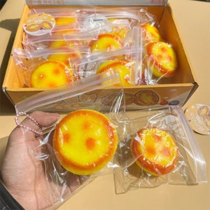 Giả Trứng Nướng Tart Squishy, Lõi Lỏng Chậm Squish Món Tráng Miệng Đồ Chơi Giải Phóng Căng Thẳng