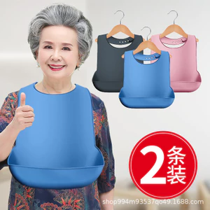 Cho Bé Ăn Nhẹ Nhẹ Chống Thấm Nước Mềm Silicone Yếm Lớn Crumb Catcher Thực Phẩm Silicone ZMCL