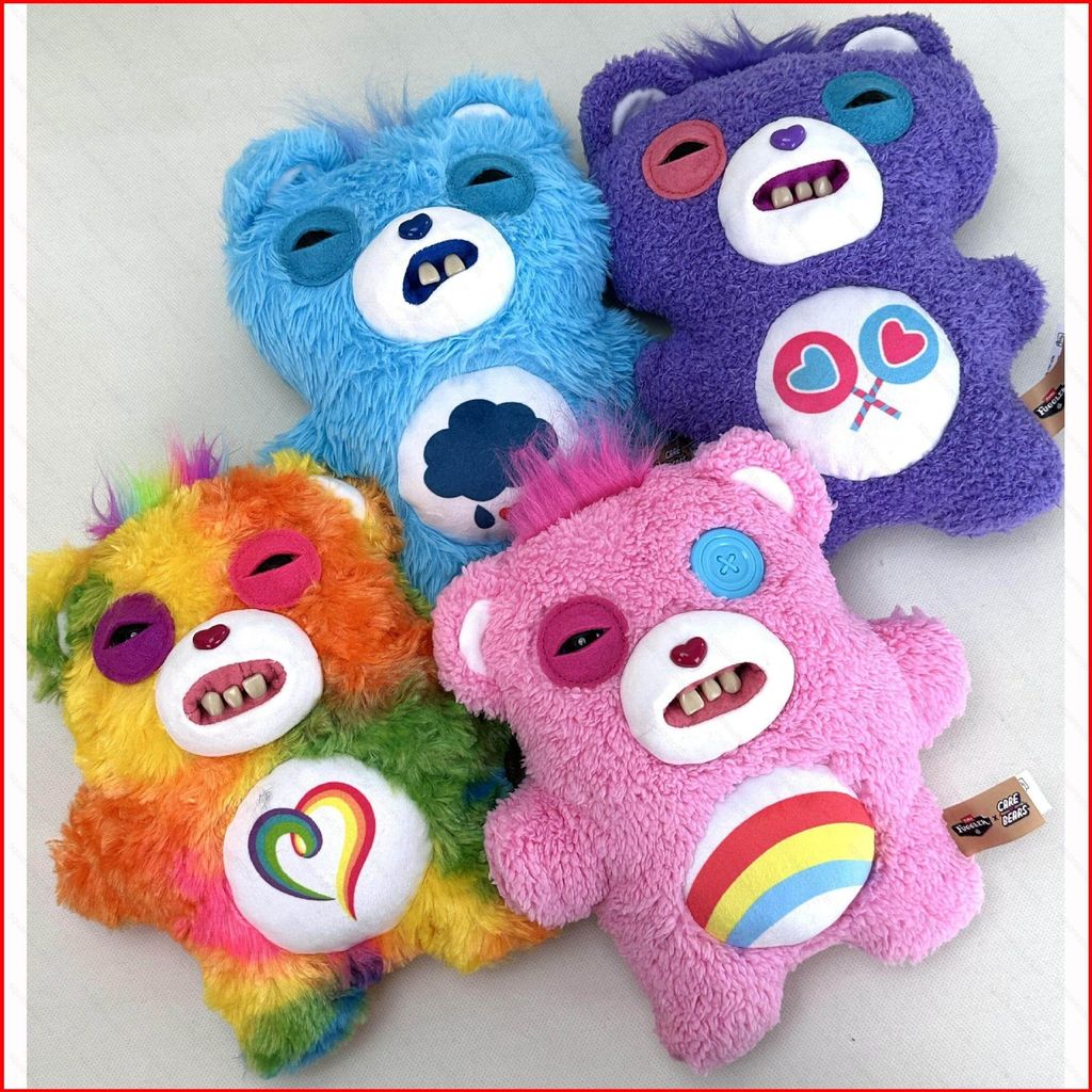 SQ5 Fugglers x Care Bears Plushie Share Cheer Bear Xấu xí Quái vật dễ thương Hộp mù sang trọng Túi búp bê quyến rũ QS5