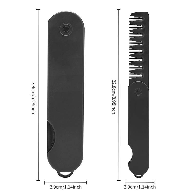 TVKR Lược Nhựa Đa Năng Gấp Gọn Răng Rộng, Chải Tóc, Râu, Cắt Tóc, Tạo Kiểu Salon