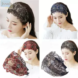 JVSUB Head Hoop Chống Trơn Trượt Vintage Thêu Hoa In Hoa