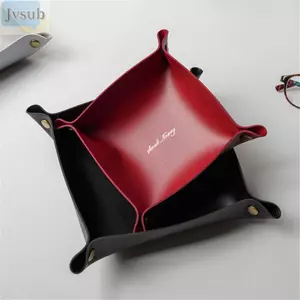 Khay đựng đồ trang sức JVSUB Trang trí trang trí bằng da gấp bát đĩa