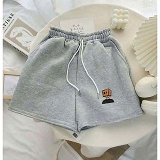 Quần short 2 da ép Hàn L1 chất dày, đứng dáng trẻ trung, họa tiết đầu gỗ- thuba94