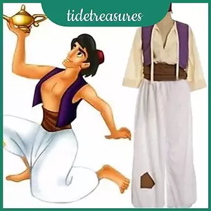 Trang phục trang phục hoàng tử Aladdin dành cho người lớn tinh tế có mũ và áo Vest sành điệu