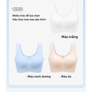 Áo ngực mát mẻ, liền mạch, có thể nâng ngực nhỏ, ngăn ngừa chảy xệ, thích hợp để mặc mùa hè cỡ lớn.