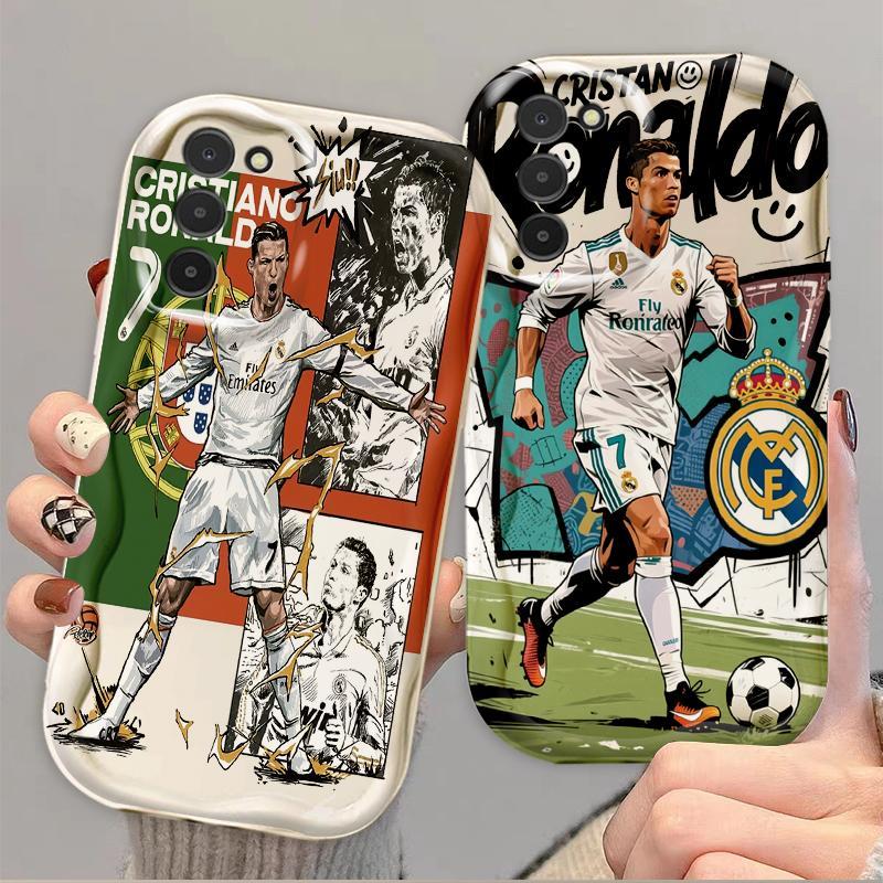Thích Hợp Cho Samsung A11 A02S A03S 3D TPU Mềm World Cup Cristiano Ronaldo Sinh Viên Ốp Điện Thoại Chống Sốc