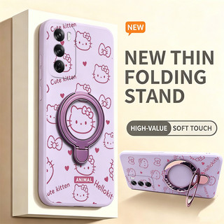 Ốp Lưng Cho OPPO Reno 12 pro 5G Reno 12 5G Vỏ Điện Thoại Vỏ Mềm Silicon Chống Sốc Thiết Kế Mới Thẩm Mỹ Có Giá Đỡ Mèo Hồng Dễ Thương Cho Bé Gái Trong Suốt YTFUZJ1