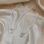 PNPIA- Mặt dây chuyền hình con bướm Opal đơn giản Nelace Dây chuyền ngọc trai giả thanh lịch Dây chuyền xương đòn hợp thời trang dành cho nữ Quà tặng
