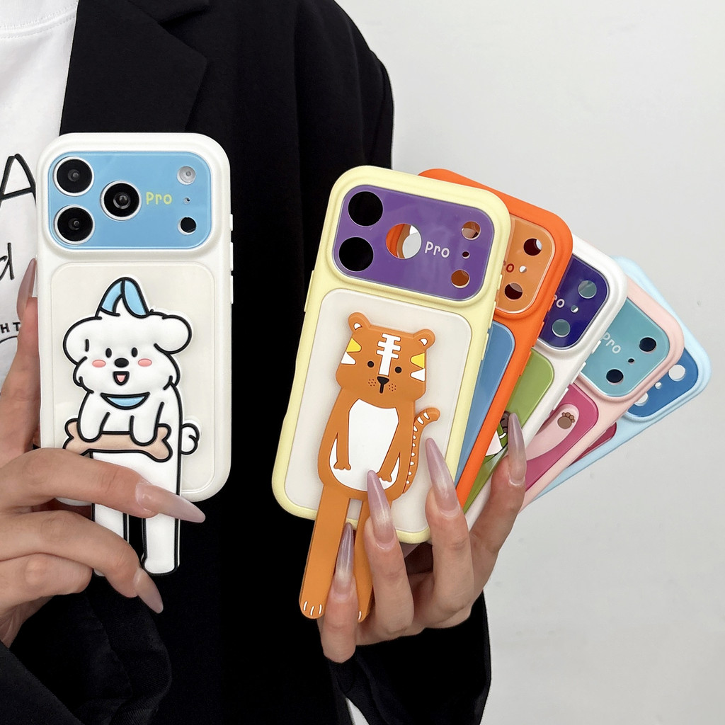 Ốp điện thoại động vật nhỏ ba chiều 3D cho IPhone 17 Pro Max 17 16 15 14 13 Vỏ điện thoại chống rơi