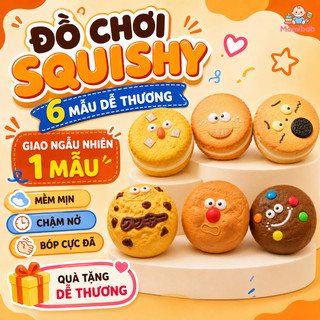 Đồ chơi squishy – Mềm mịn, chậm nổi, bóp cực đã – 6 mẫu dễ thương (giao ngẫu nhiên 1 mẫu)–Hình bánh socola – Giảm stress