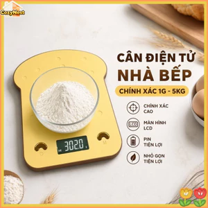 Cân Điện Tử Hình Bánh Mì Nướng,Màn Hình LCD Chính Xác,Dụng Cụ Nướng Bánh Tại Nhà,Cân Cà Phê Tiện Lợi
