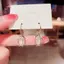 Bông tai thả hoa Tulip pha lê thanh lịch Hàn Quốc dành cho nữ Trang sức Tiệc hoa Zircon sang trọng Bông tai nữ [Mina]
