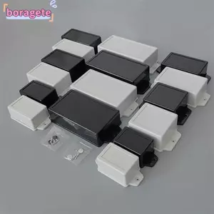 Hộp đựng BORAGETE, Hộp đựng dự án bằng nhựa ABS 10 kiểu, Dụng cụ nhà ở chống nước màu trắng đen chất lượng cao Đồ dùng điện tử