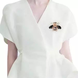 Trâm cài ong thời trang mạ vàng thanh lịch Pha lê đính đá dự tiệc Trâm cài trang sức mới