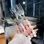 Luckyew Ngọc Trai Tay Cầm Nĩa Cho Món Tráng Miệng Hộ Gia Đình Bít Tết Inox Nĩa Salad Nĩa Món Tráng Miệng Pasta Nĩa Phụ Kiện Nhà Bếp Tiện Ích TQ