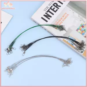 THÊM 10 Cái 10 / 15 / 20 / 25 / 30CM Dây thép chống cắn Dây xích Mồi Fishhook Line Trace Wire Leader với phụ kiện mồi câu xoay BSS