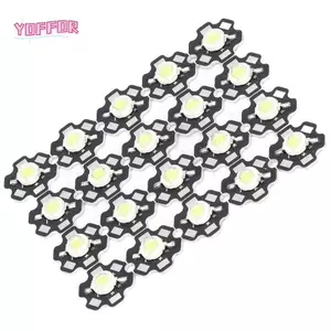 Chip LED YOFFOR 20 CHIẾC, Hạt đèn LED 3-5W màu trắng ấm