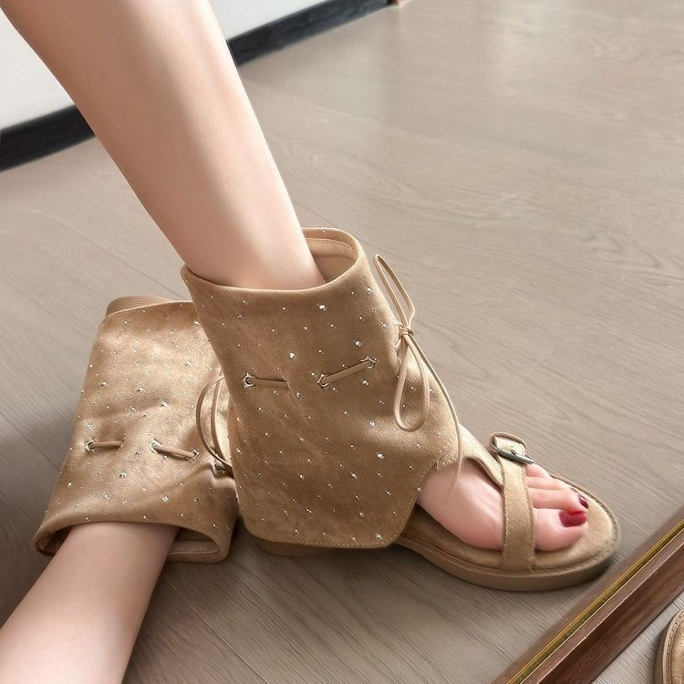 Merad Retro Nêm Gót Giày Sandal Đế Dày Mùa Hè Phong Cách Mới Thời Trang Mặc Ngoài Trời Chống Trơn Trượt Chống Mài Mòn Tính Khí Giày Sandal Giày Ngắn