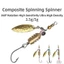 Mồi quay cánh quay vàng 6cm Nhẹ để sử dụng cá hồi Panfish Nước ngọt