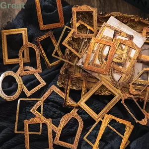 TUYỆT VỜI 30 Chiếc Vật Liệu Thêu Sò, Phong Cách Vintage 4 Chủ Đề Khung Cắt Cổ Điển, Đồ Dùng Thủ Công Hình Khung Giảm Cân Thiết Kế Cắt Bỏ Khung Sổ Lưu Niệm Trang Trí Giấy Nhật Ký