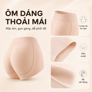 Quần độn mông 3D không lộ viền – Nâng mông tự nhiên, ôm gọn, mặc êm – Mềm mại, thoải mái – Độ dày 1,6cm / 2,5cm