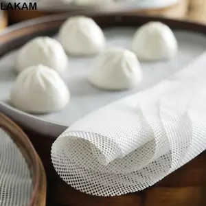 Tấm lưới hấp tròn LAKAM, Tấm khử nước silicon có thể tái sử dụng chống dính, Phụ kiện làm bánh nhà bếp Thảm hấp dày