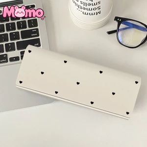 Hộp đựng kính râm PU hình trái tim, đóng từ tính, chịu áp lực, di động dành cho học sinh