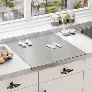 Thớt Inox SAIA, Với Thớt Cắt Chống Trơn Trượt Môi, Hình Chữ Nhật Bền Đẹp Dễ Dàng Làm Sạch Chống Nấm Mốc Bảo Vệ Mặt Bàn Thực Phẩm Pizza