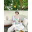 Phong cách Hàn Quốc thuần khiết khao khát mặc áo Vest hai mảnh giả nữ mùa hè Niche cổ chữ V hẹp có ren trong suốt