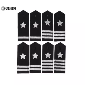 KUZHEN 1 Cặp Trang Trí Quần Áo Epaulettes Pentagram Epaulet Phi Công Chuyên Nghiệp Đồng Phục Epaulet Thủ Công Huy Hiệu Vai DIY Phụ Kiện HOT