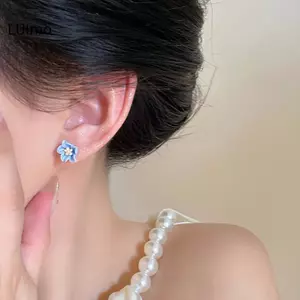 LUImo 1 Cặp Tối Giản Thời Trang Dễ Thương Bông Tai Camellia Dành Cho Nữ Cô Gái Tính Khí Ngọt Ngào Bông Tai Trang Sức Phụ Kiện Quà Tặng SBS