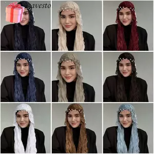 Khăn lụa GAVESTO, Khăn choàng chống nắng viền xù, Thời trang mềm mại dài màu trơn voan Hijab che mặt ngoài trời