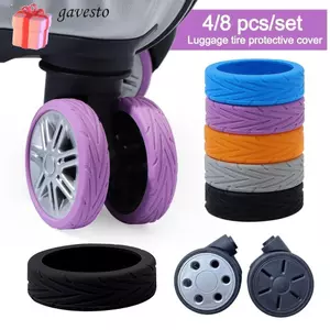 GAVESTO 4 / 8 Cái / bộ Vỏ Bánh Xe Hành Lý, Silicon Có Âm Thanh Im Lặng Du Lịch Hành Lý Bánh Xe, Giảm Bánh Xe Mặc Vali Phần Trục Vali Bánh Xe Vali Vỏ Bảo Vệ