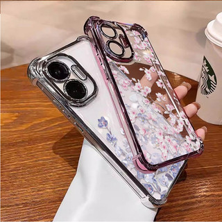 Ốp Lưng Cho Honor 600 PRO 400 400i MAGIC 7 LITE X6D X8D X7D X9D X8C X6C X9A X5B X5C Mạ Thời Trang Hoa Cúc Mềm Trong Suốt Chống Sốc