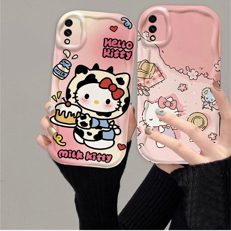 Thích Hợp Cho Samsung A10 A10S M10 A02 M02 Điện Thoại Thông Minh 3D TPU Mềm Hoạt Hình Kitty Nữ Vỏ Điện Thoại Chống Sốc