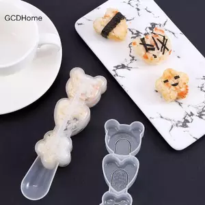 GCDHome Sushi Cơm Bóng Khuôn Lắc Khuôn Tự Làm Máy Làm Sushi Trong Suốt Bao Hình Cầu Sushi Onigiri Khuôn Bento Làm Khuôn Dụng Cụ Nhà Bếp HOT