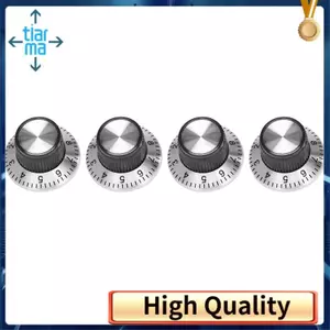 4 x Potiometer Núm kim loại có bàn xoay 0-9 cho núm trục 6mm