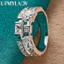 URMYLADY Bạc 925 Vuông / Tròn / Hình Bầu Dục Zircon 7-10 # Nhẫn Nữ Thời Trang Tiệc Cưới Trang Sức Quyến Rũ