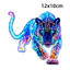 Nhãn dán ô tô DWEL Neon Leopard, Decal ô tô động vật chống nước đầy màu sắc, Nhãn dán thân xe trang trí tự dính