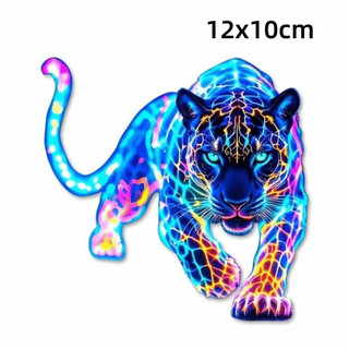 ASDFGER Decal Xe Động Vật, Nhãn Dán Xe Neon Da Báo Tự Dính Trang Trí, Phụ Kiện Ô Tô Nhiều Màu Sắc Chống Thấm Nước Decal Cửa Tự Động