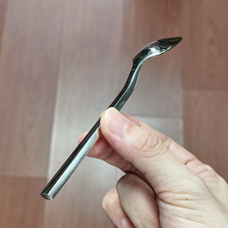 Thép không gỉ Thìa nhỏ tay cầm vuông, bộ đồ ăn gia đình, dùng tráng miệng/cà phê