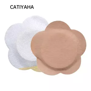 CATIYAHA 50 Miếng Dán Gói Dầu thầu dầu, Vải không dệt Nhãn Dán rốn dùng một lần tự dính, Dán ngực thoáng khí cho nữ
