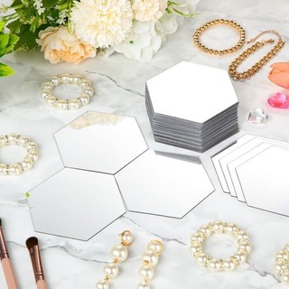 Nhãn dán tường gương 3D hình lục giác XS / S - Gương nghệ thuật thủ công Acrylic tự làm dính chắc