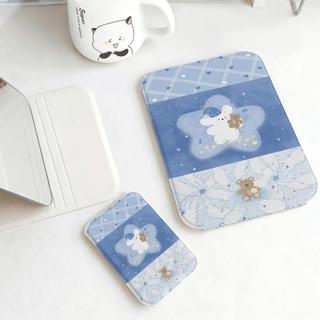 Gương gấp họa tiết sao xanh phong cách huyền ảo nhẹ gọn tiện dụng văn phòng nhà cửa