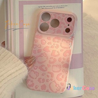 Ốp Lưng Cho IPhone 17 11 15 16 13 14 12 Pro Max air XR 16 7 15 14 8 Plus Bìa mềm in họa tiết da báo dễ thương